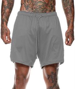 img 1 attached to 🏃 JRDOJN Men's Breathable Quick Dry Workout Shorts with Pockets for Running, Training, and Fitness