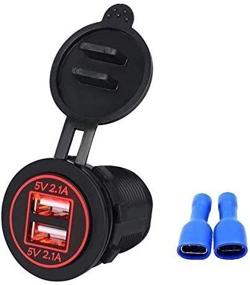 img 3 attached to 🔌 Linkstyle Waterproof Dual USB Charger Socket: 12V 4.2A Power Outlet for Car RV Boat Marine Motorcycle Mobile- Red LED Indicator & Dual Charging Ports