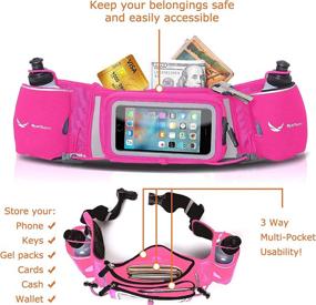 img 2 attached to Winning Hydration Belt: No.1 Voted Running Fuel Belt with BPA Free Water Bottles, Runners Ebook, iPhone Compatibility, Touchscreen Cover, No Bounce Fit, and More!