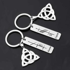 img 3 attached to 🔑 Gzrlyf ANAM Cara Keychain Set - Best Friend Gifts, Soul Sister Gift Set of 2, Celtic Soulmate Keychains