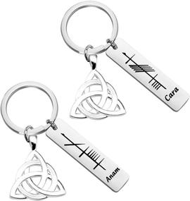 img 4 attached to 🔑 Gzrlyf ANAM Cara Keychain Set - Best Friend Gifts, Soul Sister Gift Set of 2, Celtic Soulmate Keychains