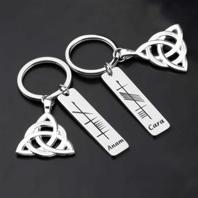 img 2 attached to 🔑 Gzrlyf ANAM Cara Keychain Set - Best Friend Gifts, Soul Sister Gift Set of 2, Celtic Soulmate Keychains