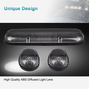 img 1 attached to 🚛 Partsam Cab Light Top Roof Running Cab Marker Lights 264155CL 3PCS + T10 LED Bulbs: Perfect Fit for Silverado/Sierra 1500 1500HD 2500 2500HD 3500 2002-2007 Truck