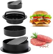 🍔 nanahome stuffed burger press patty maker - non-stick 3 in 1 mold for different size burgers: sliders, regular beef burgers - kitchen & grilling accessories logo