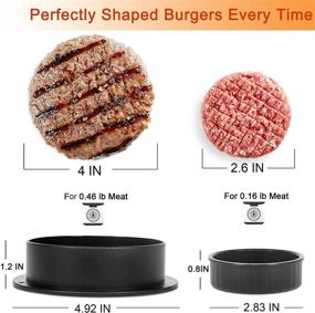 img 3 attached to 🍔 NanaHome Stuffed Burger Press Patty Maker - Non-Stick 3 in 1 Mold for Different Size Burgers: Sliders, Regular Beef Burgers - Kitchen & Grilling Accessories