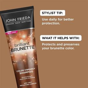 img 1 attached to 🌈 Шампунь John Frieda Brilliant Brunette Multi-Tone Revealing - Формула для защиты цвета с ярким цветом, 8,45 унции