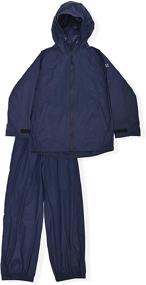 img 4 attached to Swiss Alps Unisex Kids' Travel Rain Set - Packable, Waterproof & Lightweight Jacket with Pants