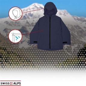 img 1 attached to Swiss Alps Unisex Kids' Travel Rain Set - Packable, Waterproof & Lightweight Jacket with Pants