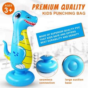 img 1 attached to 🥊 Inflatable Punching Bag for Kids - Free Standing Boxing Bag for Instant Bounce Back - Heavy Punching Bag for Karate and Taekwondo - Stress-Relieving Boxing Bag for Boys and Girls