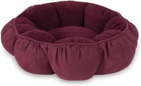 img 1 attached to 🐱 Aspen Pet Puffy Round Cat Bed (18-inch) in Various Colors