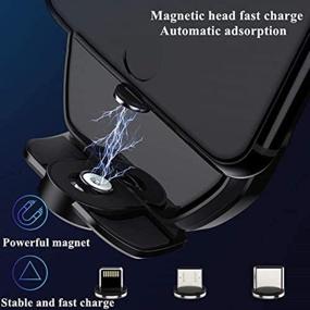 img 2 attached to 📲✨ 10W Fast Charging Wireless Car Charger with Magnetic Auto-Clamping Phone Holder - Compatible with Apple/Android/Type-C - Touch & Infrared Sensor - Black