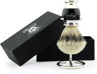 modern silver badger shaving quality logo