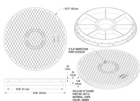 img 1 attached to 🔲 Polylok 12-inch Flat Cover/Lid (Part Number: 3017-C)