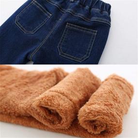 img 1 attached to 👦 Winter Toddler Boys' Clothing: Ameyda Kids Fleece Jeans