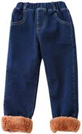 👦 winter toddler boys' clothing: ameyda kids fleece jeans logo