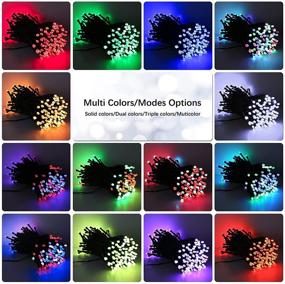 img 3 attached to 🎄 RGB Christmas Lights - Brizled 115ft 300 LED String Lights with Remote Control | Plug-in Color Changing Xmas Tree Lights for Indoor and Outdoor Decor - Perfect for Christmas, Halloween, Parties and Home
