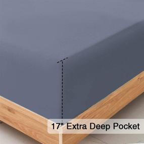 img 1 attached to AKK 4 Piece Queen Sheet Sets- Ultra Soft Microfiber Fitted Sheet Extra Deep Pocket - Dark Grey Bedding Sheets - Set of 4 - Up to 18 inches