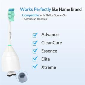 img 3 attached to 🦷 Senyum Replacement Toothbrush Heads for Philips Sonicare E-Series, Essence, Xtreme, Elite, Advance Electric Toothbrush Handles (6 Pack) - Compatible with All Screw-On Systems