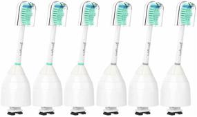 img 4 attached to 🦷 Senyum Replacement Toothbrush Heads for Philips Sonicare E-Series, Essence, Xtreme, Elite, Advance Electric Toothbrush Handles (6 Pack) - Compatible with All Screw-On Systems