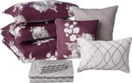 queen size 10-piece style 212 pieve bed ensemble set with garden floral peony design logo