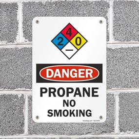 img 1 attached to 🔥 Prominent Danger Propane Smoking SmartSign: Premium Aluminum Signage for Enhanced Safety