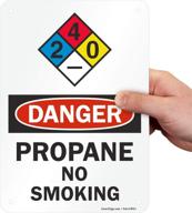 🔥 prominent danger propane smoking smartsign: premium aluminum signage for enhanced safety logo