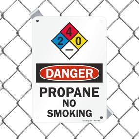 img 2 attached to 🔥 Prominent Danger Propane Smoking SmartSign: Premium Aluminum Signage for Enhanced Safety