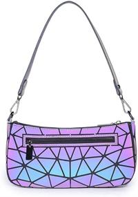 img 3 attached to 👜 Dazzling DIOMO Geometric Holographic Reflactive Crossbody Set for Fashionable Women: Handbags & Wallets