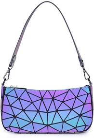 img 4 attached to 👜 Dazzling DIOMO Geometric Holographic Reflactive Crossbody Set for Fashionable Women: Handbags & Wallets