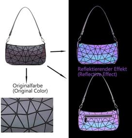 img 2 attached to 👜 Dazzling DIOMO Geometric Holographic Reflactive Crossbody Set for Fashionable Women: Handbags & Wallets