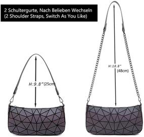 img 1 attached to 👜 Dazzling DIOMO Geometric Holographic Reflactive Crossbody Set for Fashionable Women: Handbags & Wallets