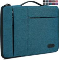 💧 water resistant laptop sleeve case 13.3-14 inch | durable business carrying bag | compatible with macbook air/pro | notebook & tablet protective cover | dark blue logo