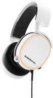 💻 steelseries arctis 5 - rgb gaming headset with dts headphone: x v2.0 surround - white - for pc and ps5/ps4 logo