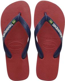 img 4 attached to Havaianas Brazil Sandals for Toddler Little Boys' Shoes - Flops