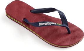 img 3 attached to Havaianas Brazil Sandals for Toddler Little Boys' Shoes - Flops