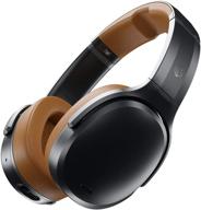 enhanced skullcandy crusher anc wireless headphones - black/tan, with personalized noise cancelling logo