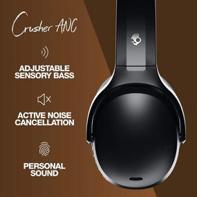 img 2 attached to Enhanced Skullcandy Crusher ANC Wireless Headphones - Black/Tan, with Personalized Noise Cancelling