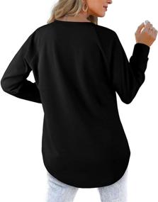 img 1 attached to 👚 Loose Fitting Women's Crewneck Sweatshirts - Long Sleeve Pullover Tops for Women