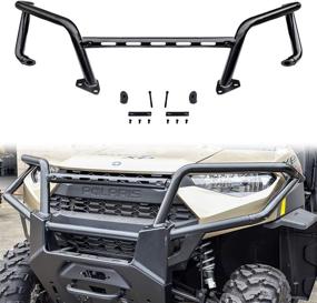 img 4 attached to 🛡️ SAUTVS Front Bumper Protector for Polaris Ranger XP 1000 Crew Diesel 2018-2021, Replace #2882531 - Upper Front Brush Guard Bumper Accessories