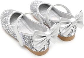 img 1 attached to PPXID Sequins Bowknot Princess Pumps Silver
