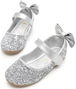 img 3 attached to PPXID Sequins Bowknot Princess Pumps Silver