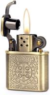 🕰️ exquisite bronzy carved constantine antique style lift arm oil petrol lighter: a timeless vintage collectible logo