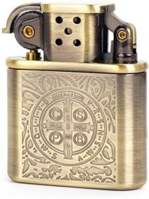 img 2 attached to 🕰️ Exquisite Bronzy Carved Constantine Antique Style Lift Arm Oil Petrol Lighter: A Timeless Vintage Collectible