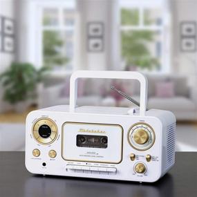 img 1 attached to Studebaker SB2135WG Portable Stereo CD Player With AM/FM Radio And Cassette Player/Recorder (White Gold)