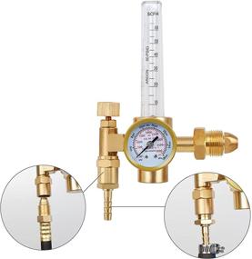 img 2 attached to BETOOLL HW9003 Argon/CO2 Gas Regulator Gauge: Reliable Flow Meter for Mig and Tig Welding