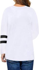 img 1 attached to 👕 Ecrocoo Girls Color Block Striped Tops: Stylish and Comfortable Crewneck Blouses for Girls aged 4-13 Years