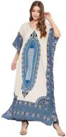 🌸 gypsie blu plus size women's kaftans: kimono style polyester dresses for loose caftan dressing, evening or casual long maxi for ladies logo