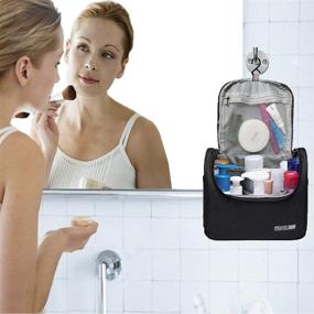 img 1 attached to Water Resistant Cosmetic Organizer Travel Accessories - Homthumb Toiletry