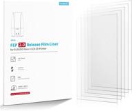 🖨️ elegoo v2.0 mars lcd 3d printer release liner film - 5pcs, 146 x 195 mm, 0.127mm thickness, enhanced release functionality logo