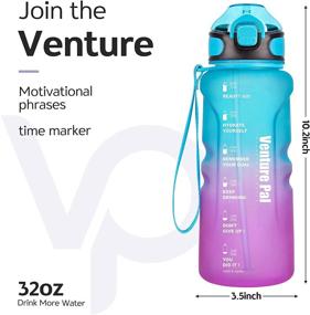 img 3 attached to 💦 Stay Hydrated with Venture Pal 32oz Motivational Water Bottle – Time Marker & Straw Included!